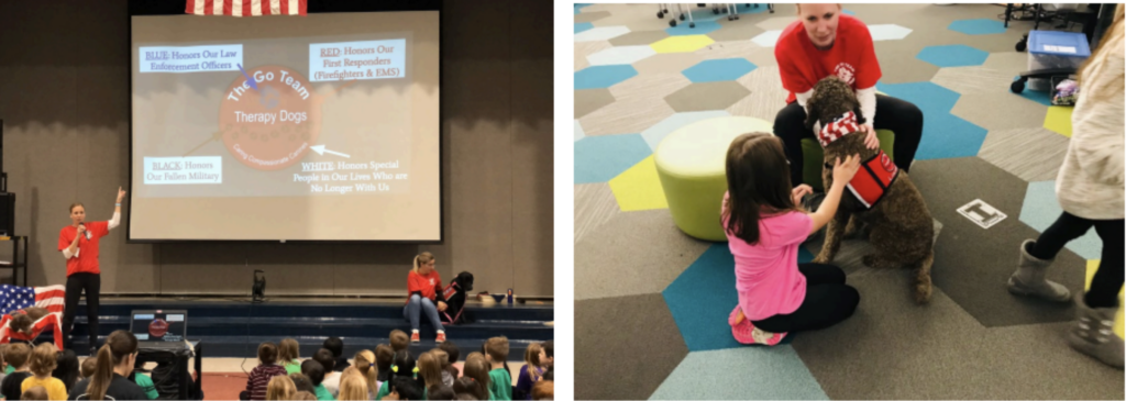 therapy dogs at delta kelly